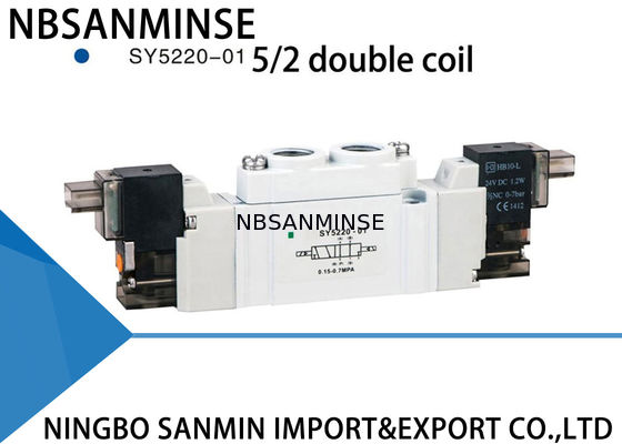 SY5000 Mini pneumatyczny zawór elektromagnetyczny 220VAC pyłoszczelny 5/2 5/3 stanowisko