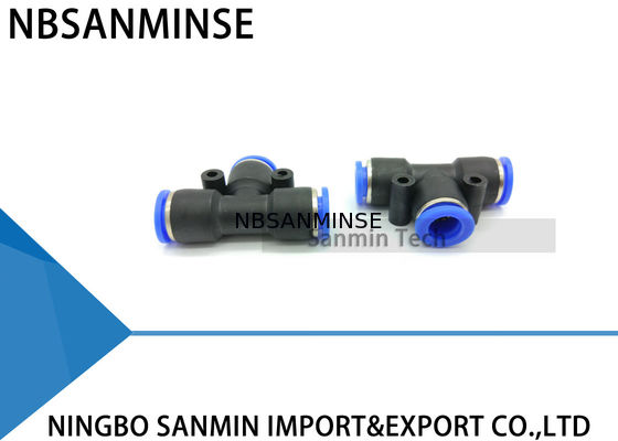 PUT Pneumatyczne Push Szybko plastikowe rurki montażowe Tee Union Akcesoria Kompresory powietrza Sanmin
