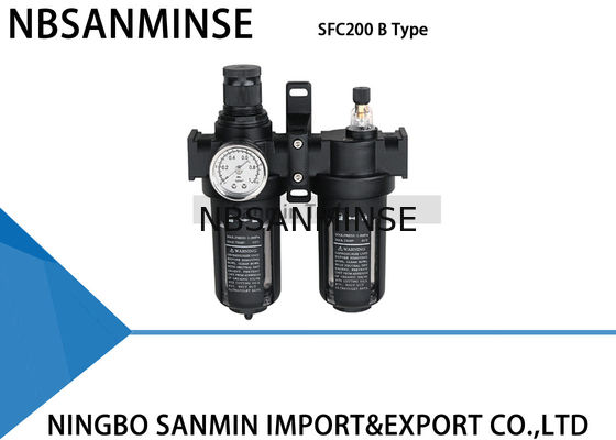 Dwa jednostki Filtr powietrza Regulator Smarowanie FRL Units Air Compressor Filter Regulator Sanmin
