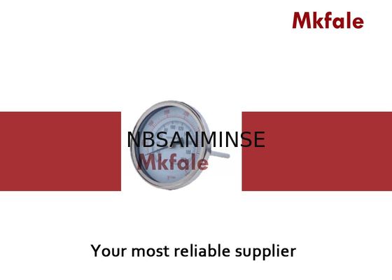 Miernik ciśnienia cieczy Termometr bimetaliczny z cewką ze stali nierdzewnej Okno szklane
