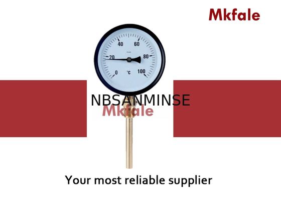 Czarna stalowa obudowa Miernik ciśnienia cieczy Proces SMNB Bimetaliczny miernik temperatury