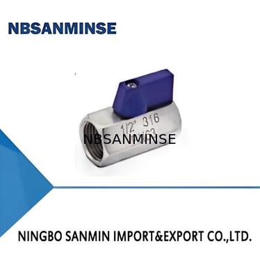 Zawór kulowy pneumatyczny mini 1/4 cala z elektrozaworem sterującym F/F PN64