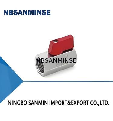 Zawór kulowy pneumatyczny mini 1/4 cala z elektrozaworem sterującym F/F PN64