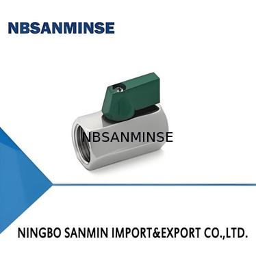 Zawór kulowy pneumatyczny mini 1/4 cala z elektrozaworem sterującym F/F PN64