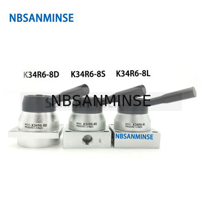 NBSANMINSE K34R6 G1 / 4 "Zawór przełączający ręcznie Zawór mechaniczny pneumatyczny ręczny zawór G 1/4 gwint