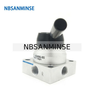 NBSANMINSE K34R6 G1 / 4 "Zawór przełączający ręcznie Zawór mechaniczny pneumatyczny ręczny zawór G 1/4 gwint