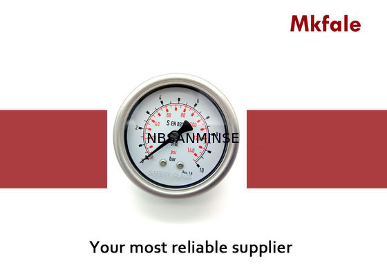 63B / L 2,5-calowy miernik ciśnienia napełnionego ciekłym paliwem paliwa Spawanie laserowe z certyfikatem CE