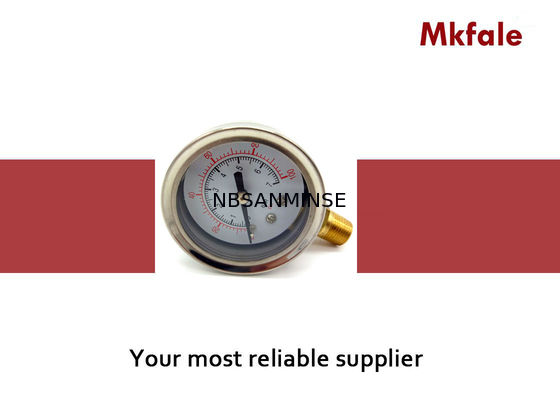 SM2SB 40B / L Wskaźnik ciśnienia cieczy napełnionej wodą z dwoma połączeniami śrubowymi